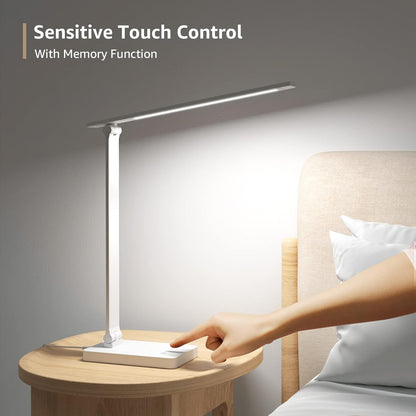 Lepro_LED_Desk_Lamp_with_USB_Charging_Port,_700LM_Dimmable_Home_Office_Touch_Control_Reading_Table_Lamp,5_Color_Modes_with_5_Brightness_Level,_Dorm_Room_Essentials,_Task_Lamp,_Sewing,_Crafting,_White