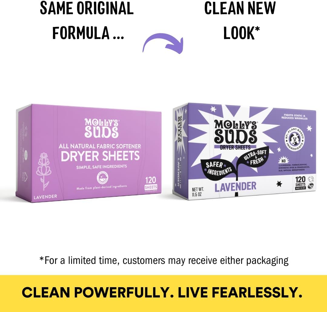 Molly's_Suds_Fabric_Softener_Dryer_Sheets_for_Sensitive_Skin_|_Plant-Based_Static_Reducer,_Plastic-Free_Packaging_|_Lavender_(120_Sheets)