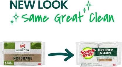 Scotch-Brite®_Greener_Clean™_Non-Scratch_Scrub_Sponge,_6_Pack,_6_Units_per_Case