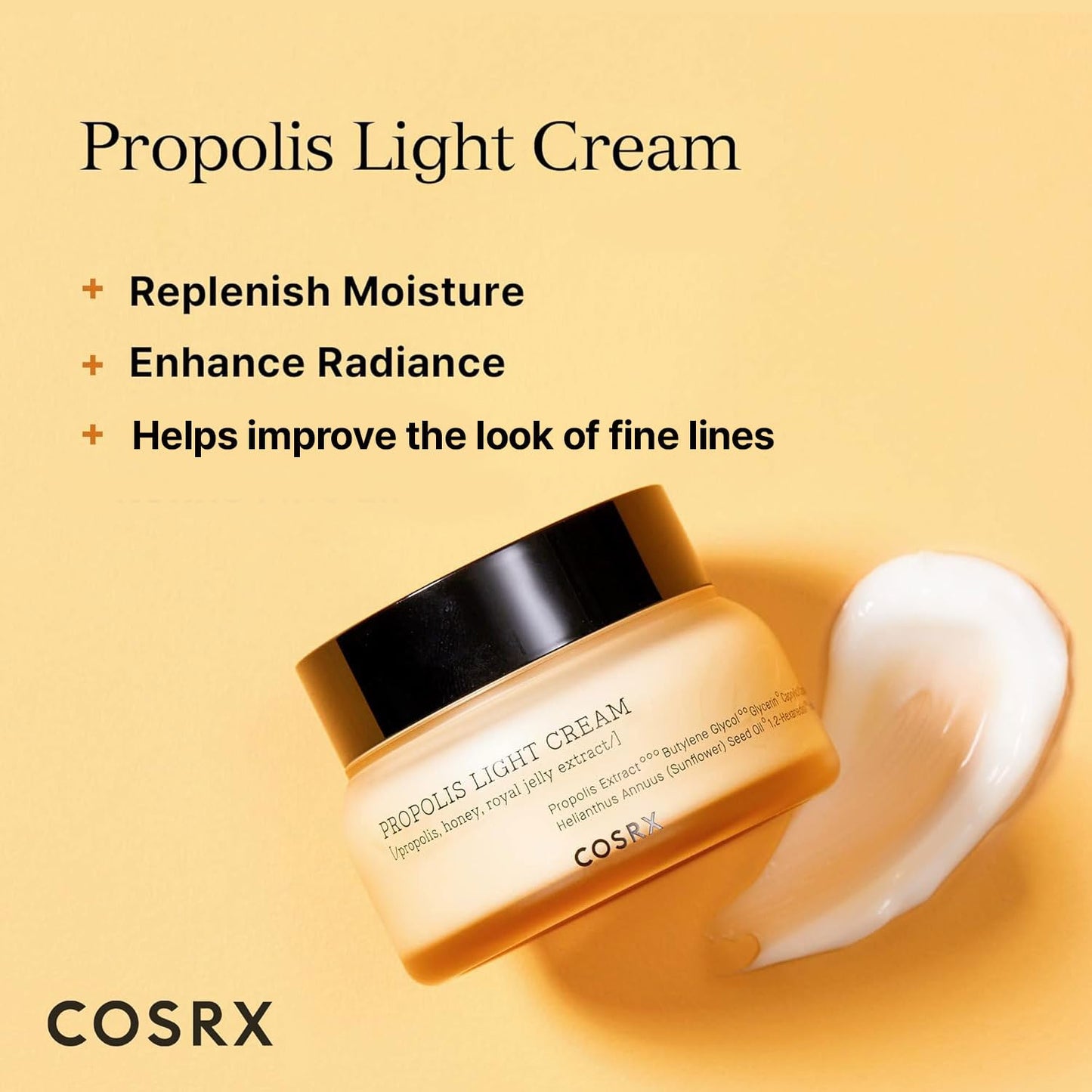 COSRX_Full_Fit_Propolis_Light_Cream,_2.19_Fl.oz_/_65ml,_Propolis_64.5%,_Hydrating_Daily_Day_and_Night_Moisturiser,_Korean_Skin_Care,_Not_Tested_on_Animals