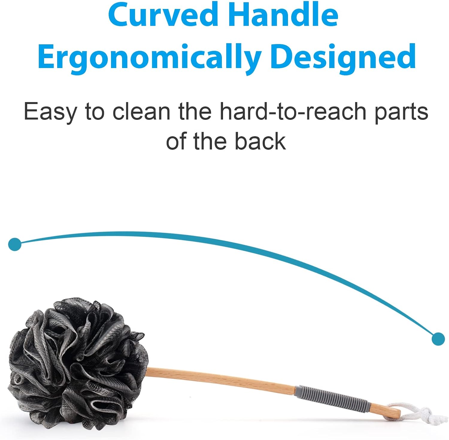 AmazerBath_Shower_Sponge_Loofah_Back_Scrubber,_PE_Soft_Mesh_Loofah_Body_Scrubber_with_Long_Wooden_Handle,_Bath_Sponge_for_Men_Women_(Black)
