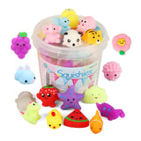 KINGYAO Squishies Squishy Toy Party Favors for Kids Mochi Squishy Toy moji Kids Mini Kawaii squishies Mochi Stress Reliever Anxiety Toys Easter Basket Stuffers fillers with Storage Box