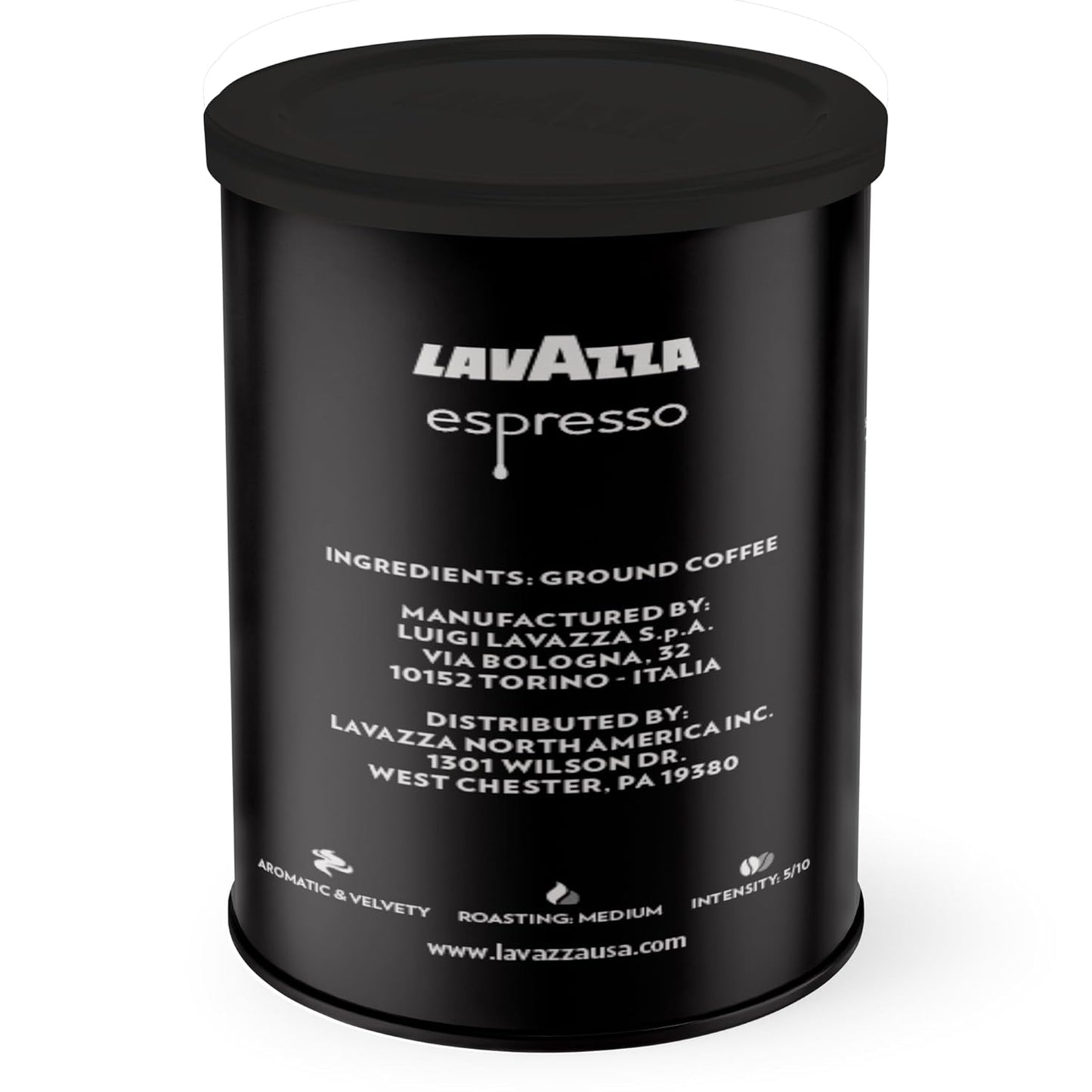Lavazza_Espresso_Ground_Coffee,_Medium_Roast,_100%_Arabica,_8_oz_Tin_(Pack_of_6)