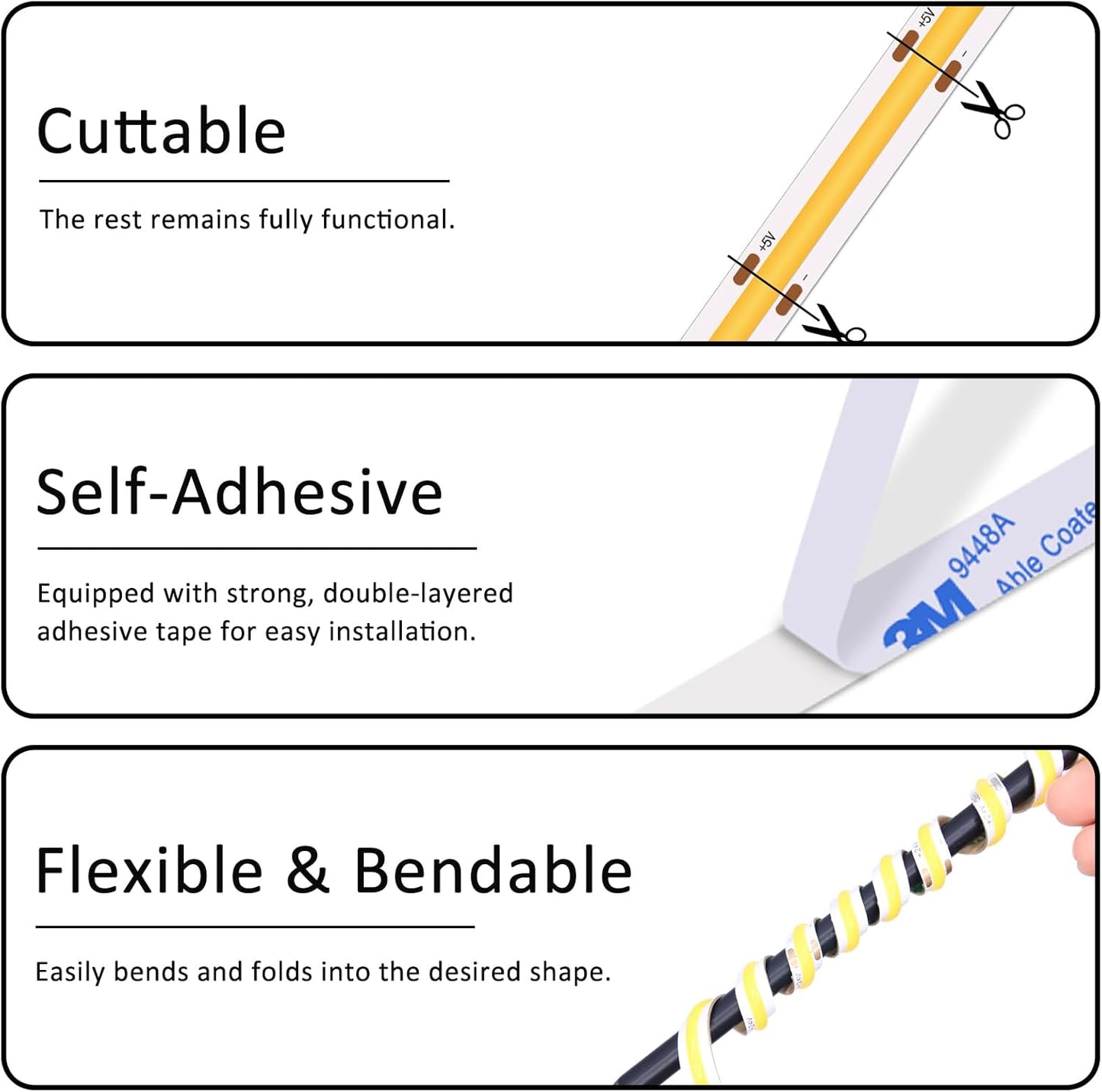 Led_Strip_Lights,_5V_USB_LED_Lighting_COB_Short_LED_Strip_Light_White_Flexible_Not_Dimmable_led_Light_for_Display_Cabinet,_Living_Room,DIY_Home_COB_Lighting_Decor_tv_Lights_(3.28FT_6500K)