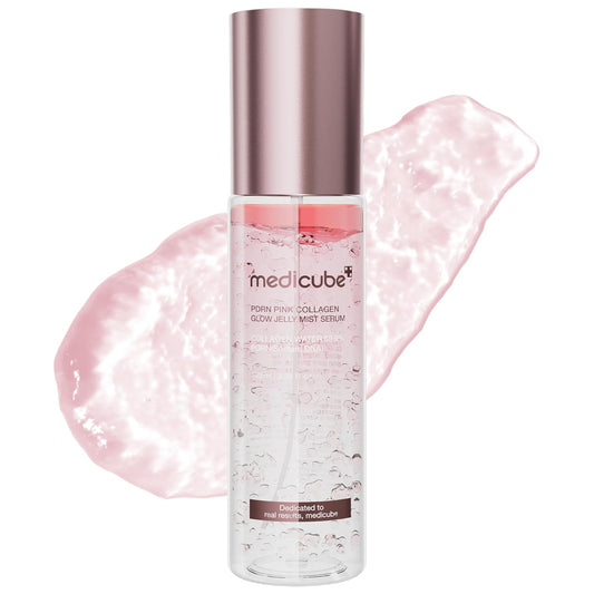 medicube_Jelly_Mist_Serum_with_Pink_PDRN_Collagen_|_Dual-Texture_Glow_Spray_with_Niacinamide,_Glutathione,_Ceramide,_Hyaluronic_Acid_|_for_Hydration,_Radiance,_Plump-Looking_Skin_|_3.38_fl.oz