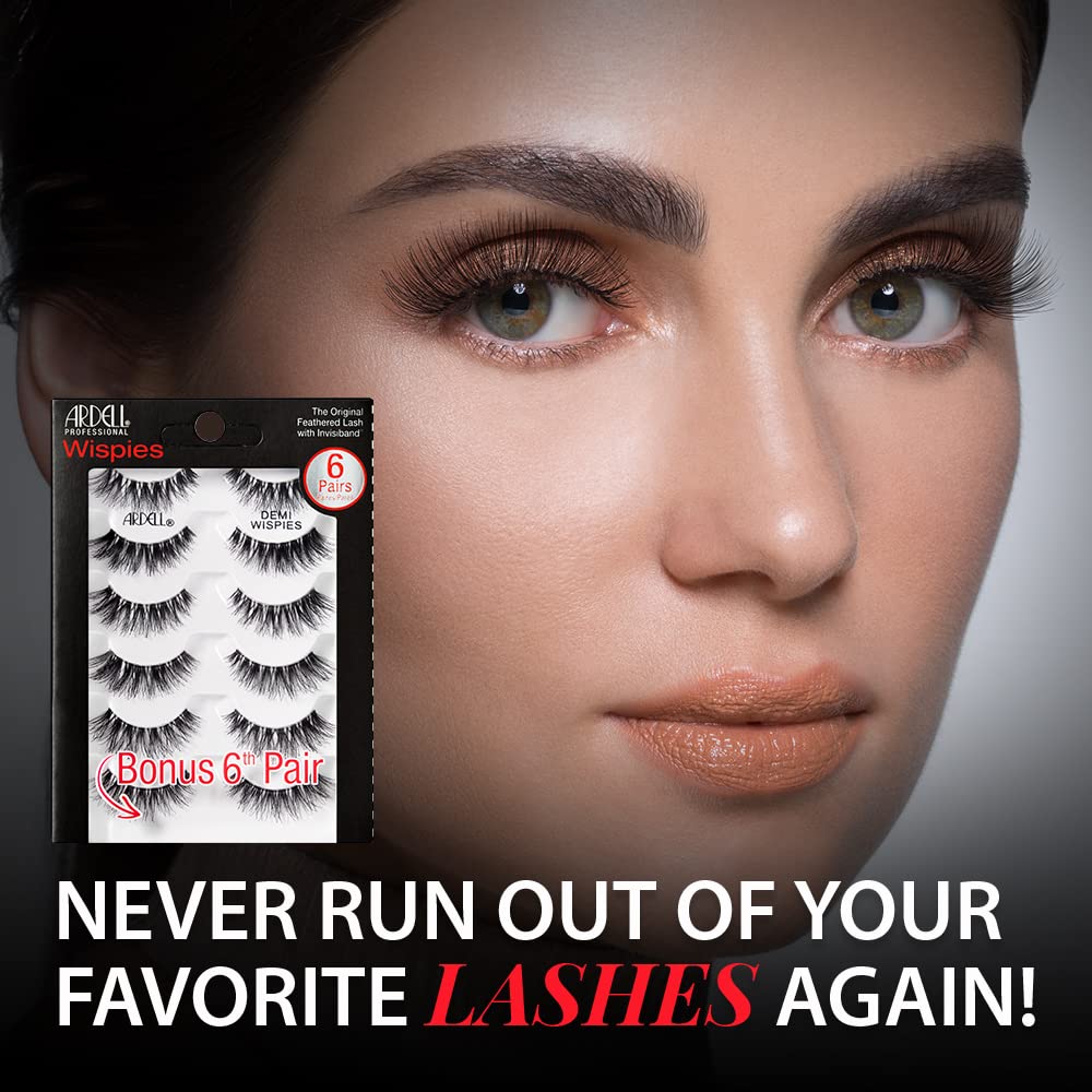 Ardell_Wispy_False_Eyelashes_for_Everyday_Wear,_Flared_Demi_Wispies_Strip_Design_with_Seamless_Invisiband,_Medium_Volume,_12_Pairs