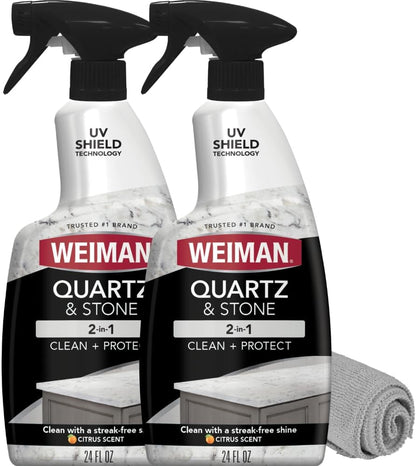 Weiman_Quartz_Countertop_Cleaner_and_Polish_-_Clean_and_Shine_Your_Countertops_Islands_and_Stone_Surfaces_with_UV_Protection,_24_Ounce_with_MicroFiber_Towel,_2_Pack