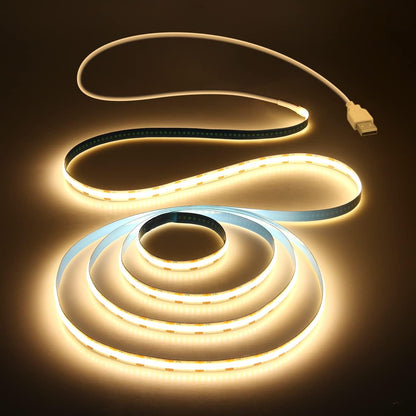 Aclorol_USB_COB_LED_Strip_Lights_Warm_White_Led_TV_Backlight_5V_1M_3.28FT_320Leds_3000K_CRI85+_COB_Flexible_Lights_with_1M_USB_Powered_for_Bedroom_Under_Cabinet_Kitchen_DIY_Lighting_Project