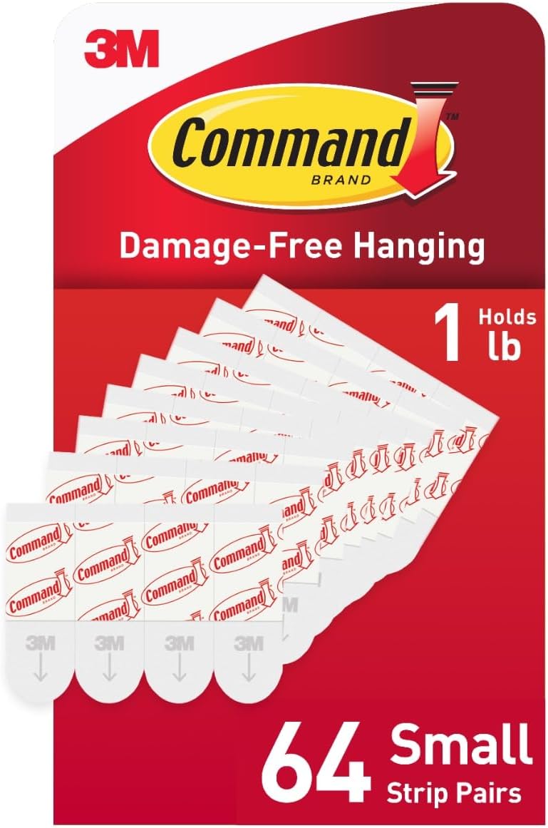 Command_Indoor_Small_Replacement_Strips,_64_Strips,_Damage-Free_Wall_Hanging,_Re-Hang_Small_Hooks_for_Home_and_Wall_Decor,_Holds_up_to_1_lb,_White_Adhesive