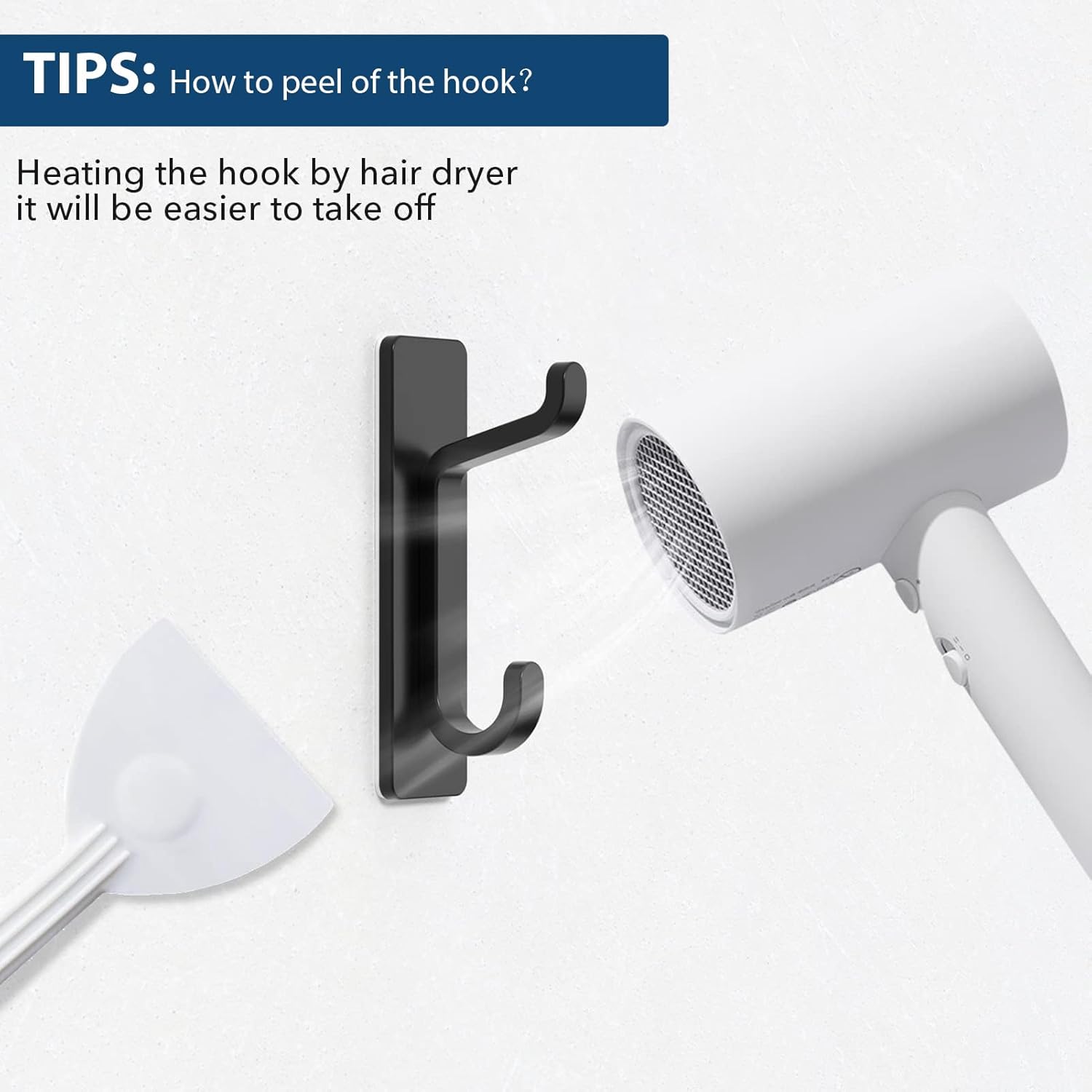 Wall_Hooks_for_Coat_and_Towel:_13LB_Adhesive_Door_Hanger_Stick_on,_Black_4_Pack
