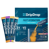 DripDrop Hydration Packets - Single Serve Electrolytes Powder Drink Mix - Mango, Açaí, Passion Fruit, Piña Colada - Non-GMO, Gluten Free, Vegan - 32 Sticks