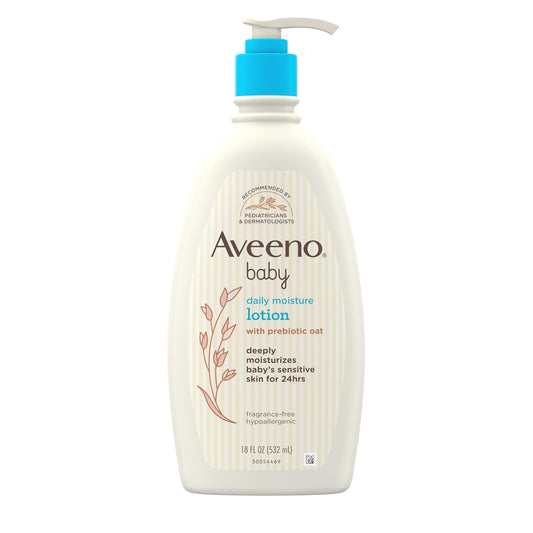 Aveeno_Baby_Daily_Moisture_Body_Lotion_for_Sensitive_Skin,_Hypoallergenic_Moisturizing_Baby_Lotion_with_Nourishing_Oatmeal_to_Deeply_Moisturize_Baby's_Skin,_Fragrance-Free,_18_fl._oz