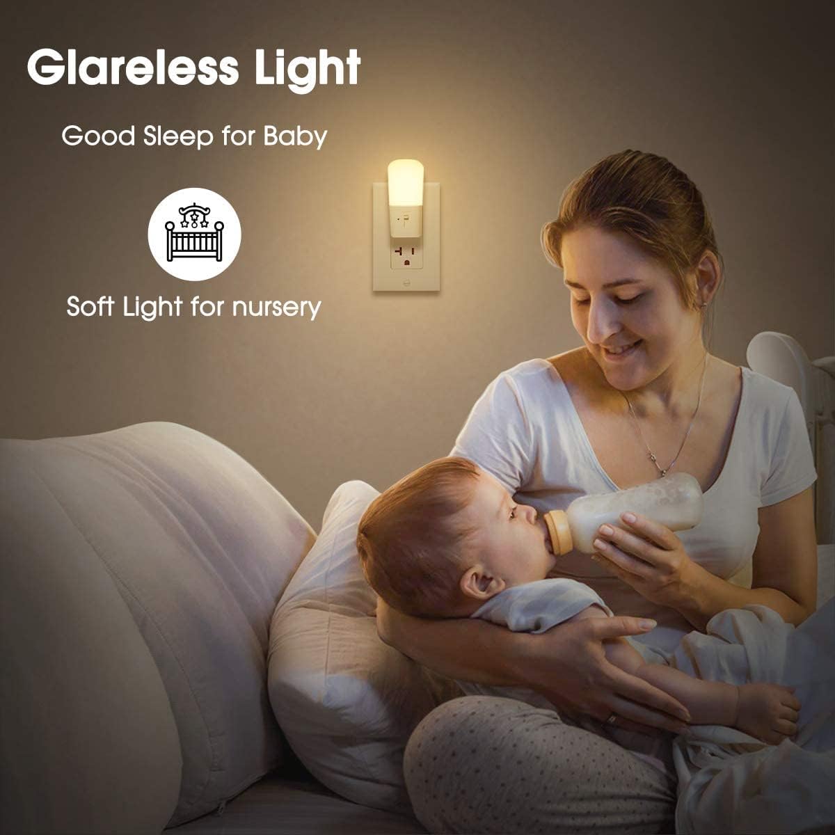 LOHAS_Plug_in_Night_Light,_Dimmable_LED_Night_Lights_With_Dusk_to_Dawn_Sensor,_Soft_White_3000K_Sleep_Nightlight,_Adjustable_Brightness_5-80lm_Mini_Light_for_Nursery_Kids_Room_Hallway_Kitchen,_2_Pack
