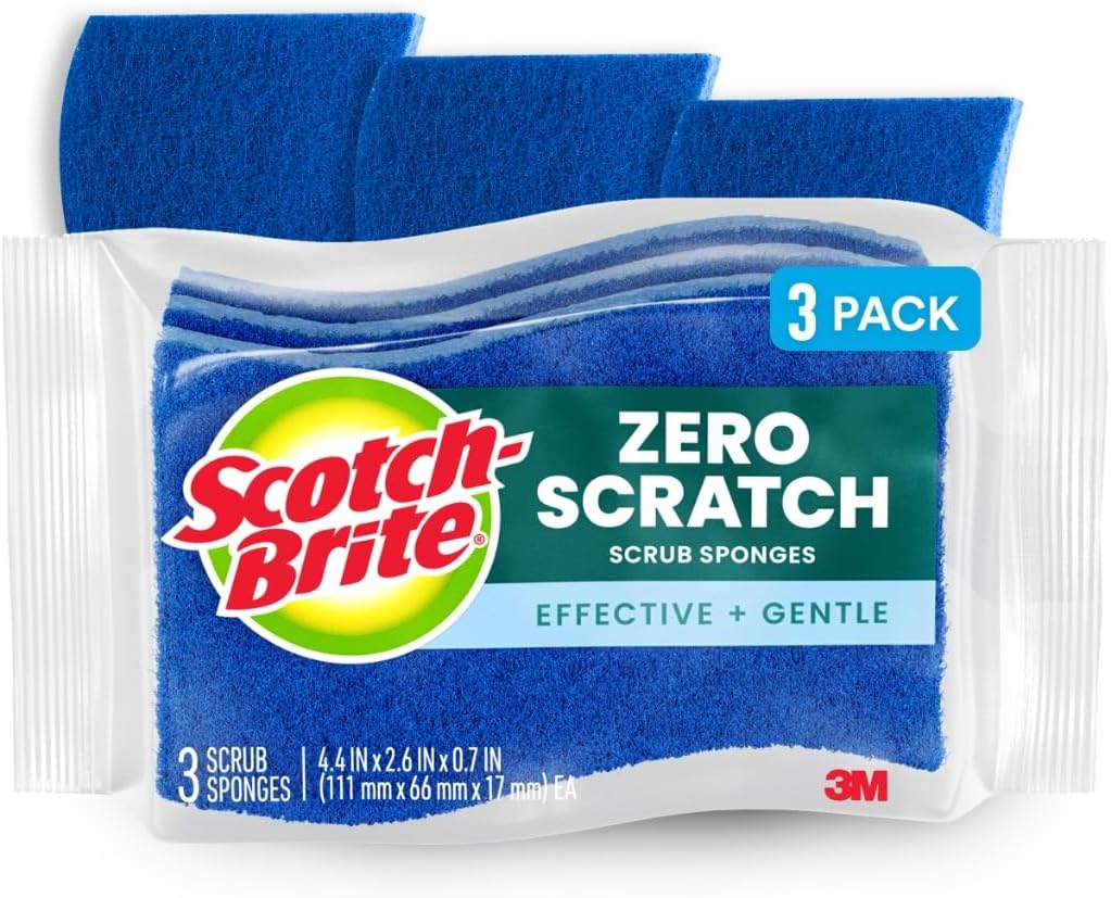 Scotch-Brite_Zero_Scratch_Scrub_Sponge,_3_Kitchen_Sponges_for_Cleaning_Around_the_Home,_Bathroom_&_More,_Effective_+_Gentle_Dish_Scrubber,_Best_for_Nonstick_Pots_and_Pans,_Safe_on_Most_Surfaces