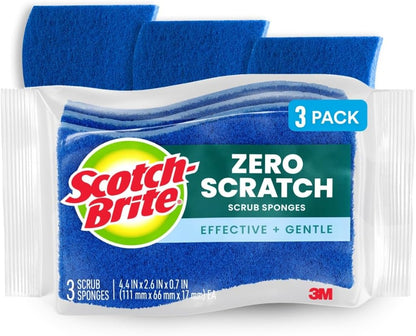 Scotch-Brite_Zero_Scratch_Scrub_Sponge,_3_Kitchen_Sponges_for_Cleaning_Around_the_Home,_Bathroom_&_More,_Effective_+_Gentle_Dish_Scrubber,_Best_for_Nonstick_Pots_and_Pans,_Safe_on_Most_Surfaces