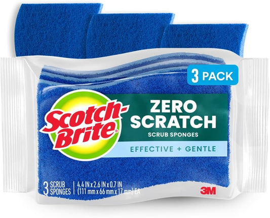 Scotch-Brite_Zero_Scratch_Scrub_Sponge,_3_Kitchen_Sponges_for_Cleaning_Around_the_Home,_Bathroom_&_More,_Effective_+_Gentle_Dish_Scrubber,_Best_for_Nonstick_Pots_and_Pans,_Safe_on_Most_Surfaces