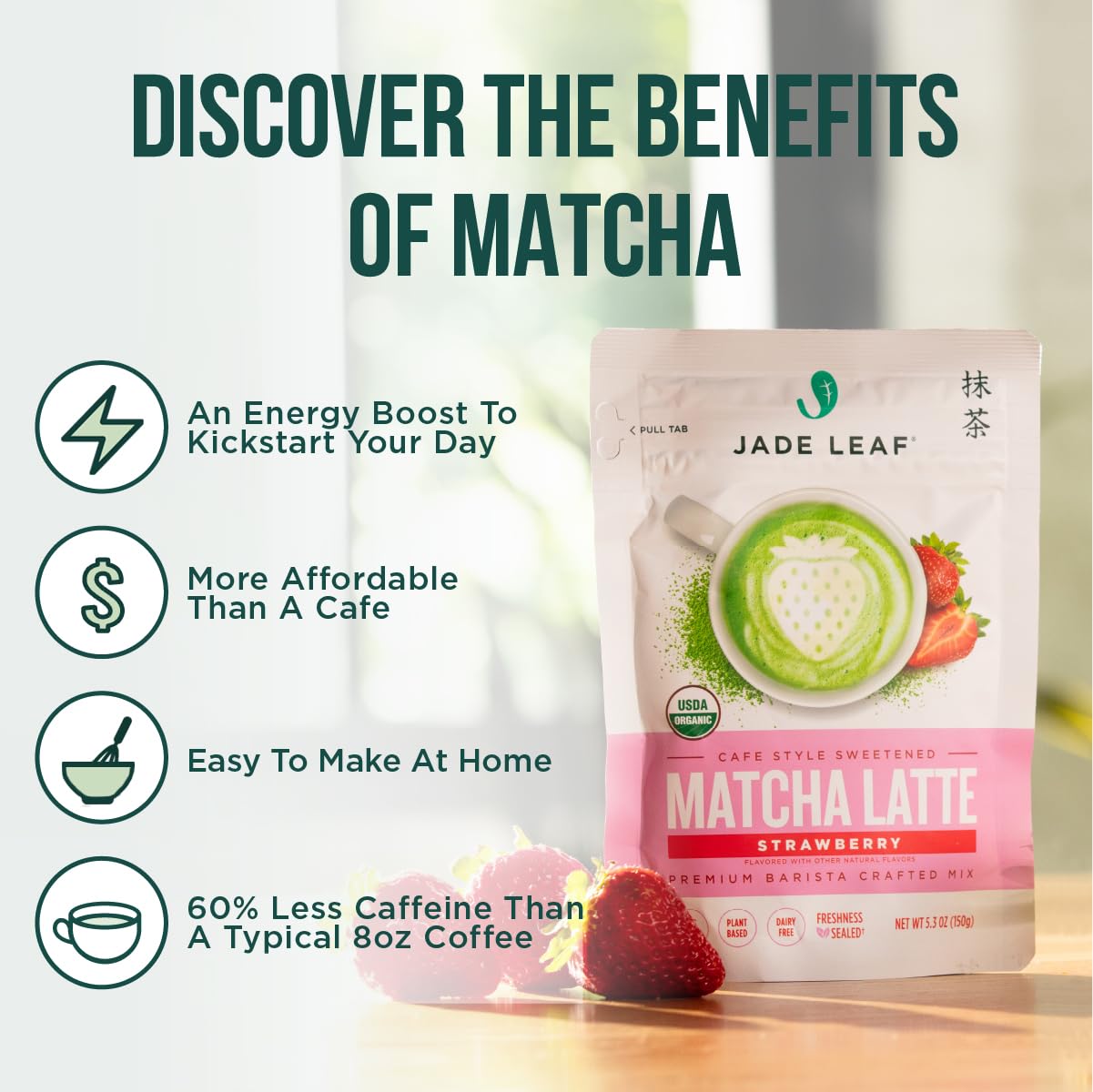 Jade_Leaf_Matcha_Organic_Strawberry_Matcha_Latte_Mix_-_Lightly_Sweet_Japanese_Matcha_Green_Tea_Powder_with_Organic_Cane_Sugar_for_Cafe_Style_Blend,_5.3_Ounce_/_150g_(Pack_of_1)