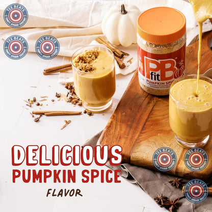 PBfit_15_Ounce_Pumpkin_Spice_Peanut_Butter_Powder,_Powdered_Spread_From_Real_Roasted_Peanuts,_7g_of_Protein_7%_DV,_Gluten-Free,_70_calories,_90%_less_fat_(Pack_1)