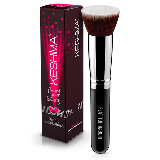Flat_Top_Kabuki_Foundation_Brush_By_KESHIMA_-_Premium_Makeup_Brush_for_Liquid,_Cream,_and_Powder_-_Buffing,_Blending,_and_Face_Brush,_1.2"_Top_Diameter