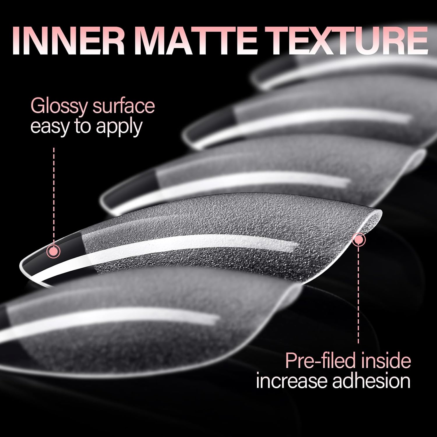 AILLSA_Short_Almond_Nail_Tips_Soft_Gel_Pre-Shaped_Acrylic_Nail_Tips_Half_Matte_Full_Cover_Nail_Tips_Clear_Gelly_Press_on_Flase_Nail_Tips_for_Extension_Nail_Manicure_Home_DIY_216PCS_12Sizes