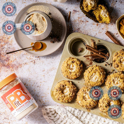 PBfit_15_Ounce_Pumpkin_Spice_Peanut_Butter_Powder,_Powdered_Spread_From_Real_Roasted_Peanuts,_7g_of_Protein_7%_DV,_Gluten-Free,_70_calories,_90%_less_fat_(Pack_1)