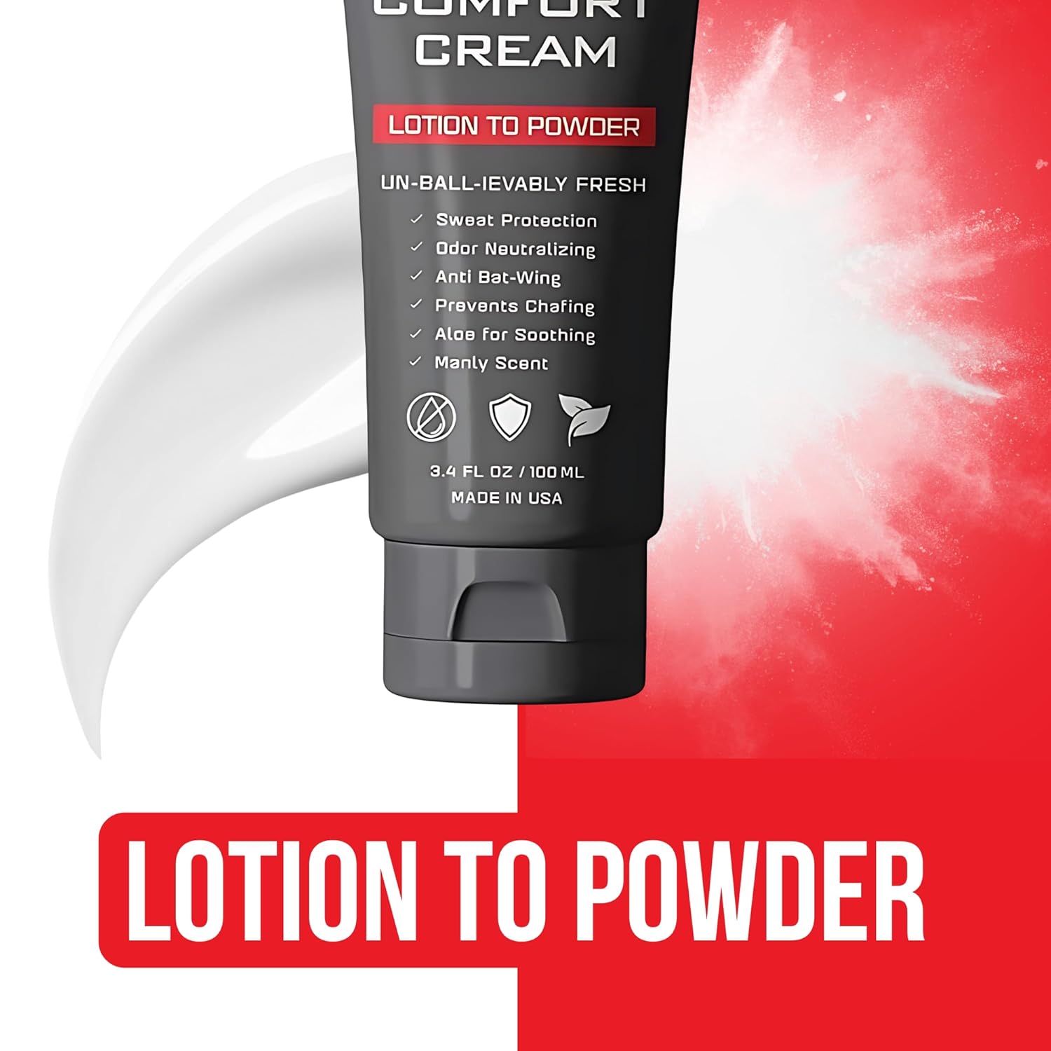 HAPPY_NUTS_Comfort_Cream_Deodorant_For_Men:_Anti-Chafing_Sweat_Defense,_Odor_Control,_Aluminum-Free_Mens_Deodorant_&_Hygiene_Products_for_Men_3.4_oz.(1_Pack,_Original)