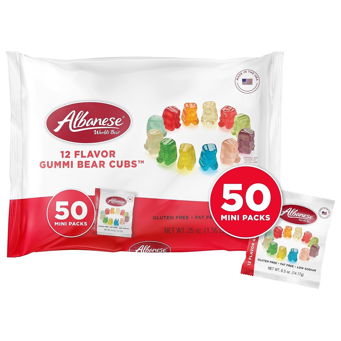 Albanese_World's_Best_Gummi_Snack_Packs,_12_Flavor_Gummi_Bear_Cubs,_50_-_0.5oz_Mini_Packs_of_Candy_Bonbon_Sweet