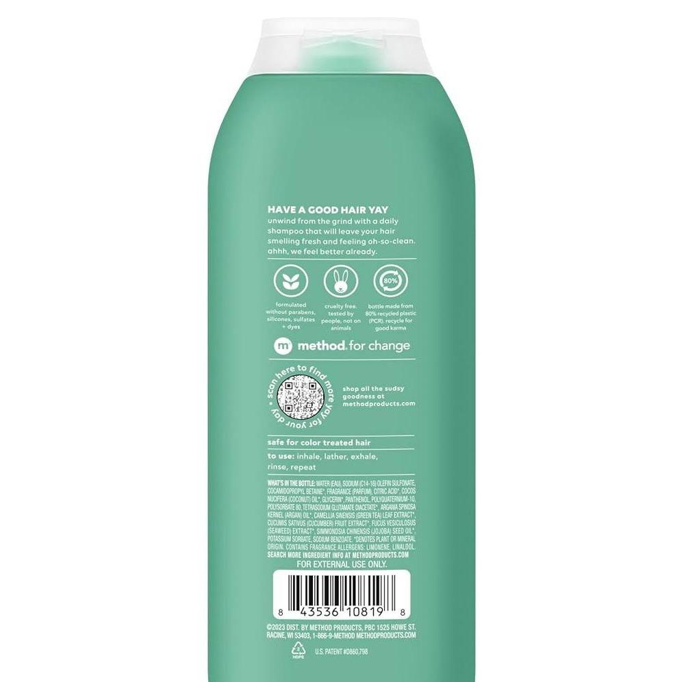 Method_Everyday_Shampoo,_Daily_Zen_with_Cucumber,_Green_Tea,_and_Seaweed_Scent_Notes,_Paraben_and_Sulfate_Free,_14_oz_(Pack_of_1)