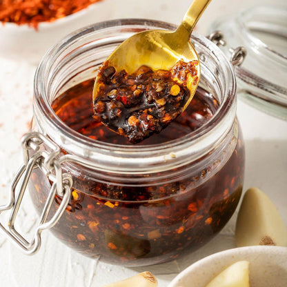 Chili_Oil_with_Crunchy_Garlic,_3.88_Fl_Ounce