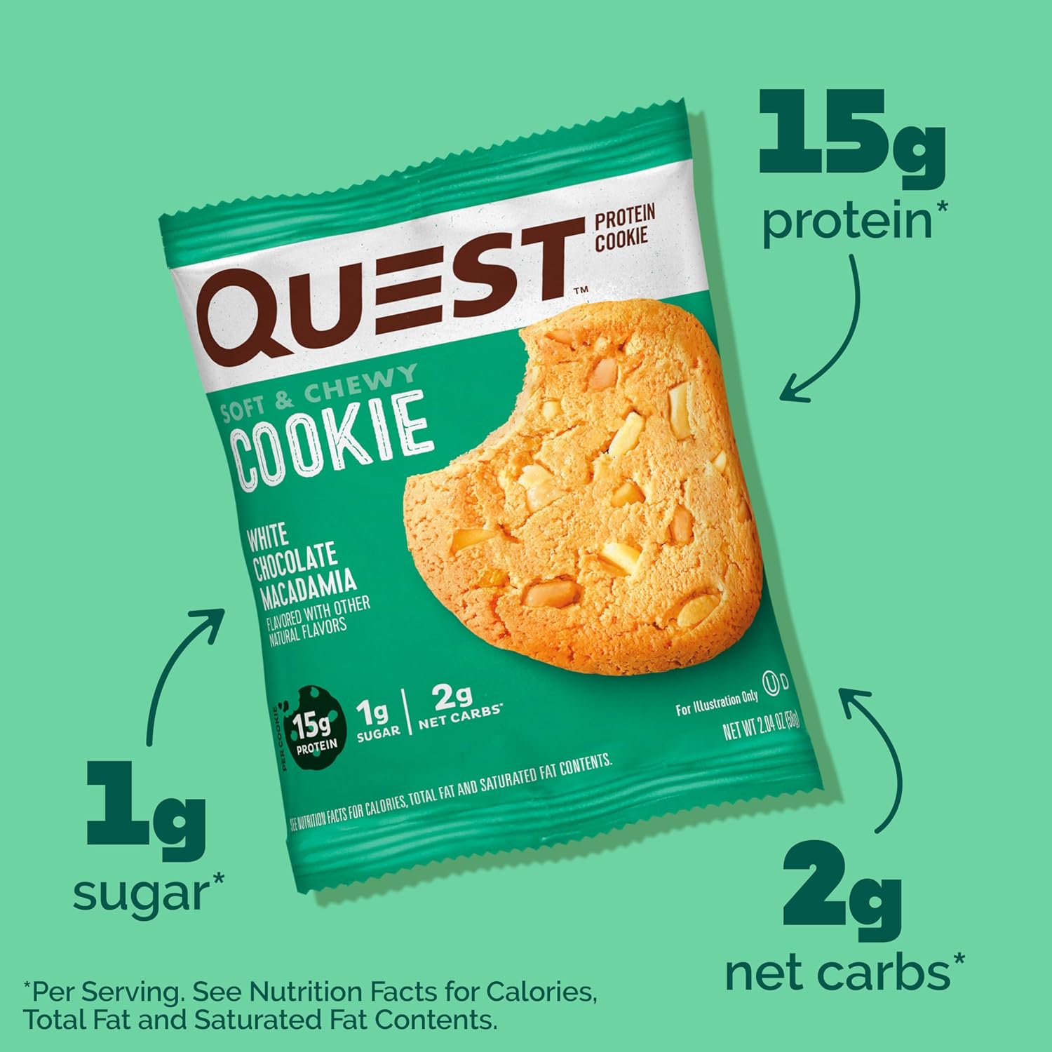 Quest_Nutrition_White_Chocolate_Macadamia_Protein_Cookie,_15g_Protein,_1g_Sugar,_2g_Net_Carbs,_Keto_Friendly,_High_Low_Carb;_4_Count