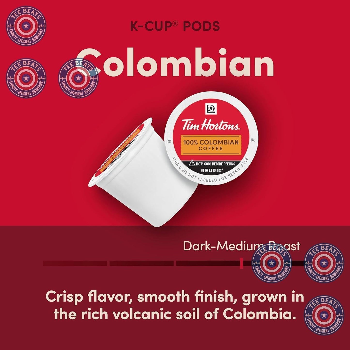 Tim_Hortons_100%_Colombian,_Medium_Dark_Roast_Coffee,_Single-Serve_K-Cup_Pods_Compatible_with_Keurig_Brewers,_12ct_K-Cups,_Red