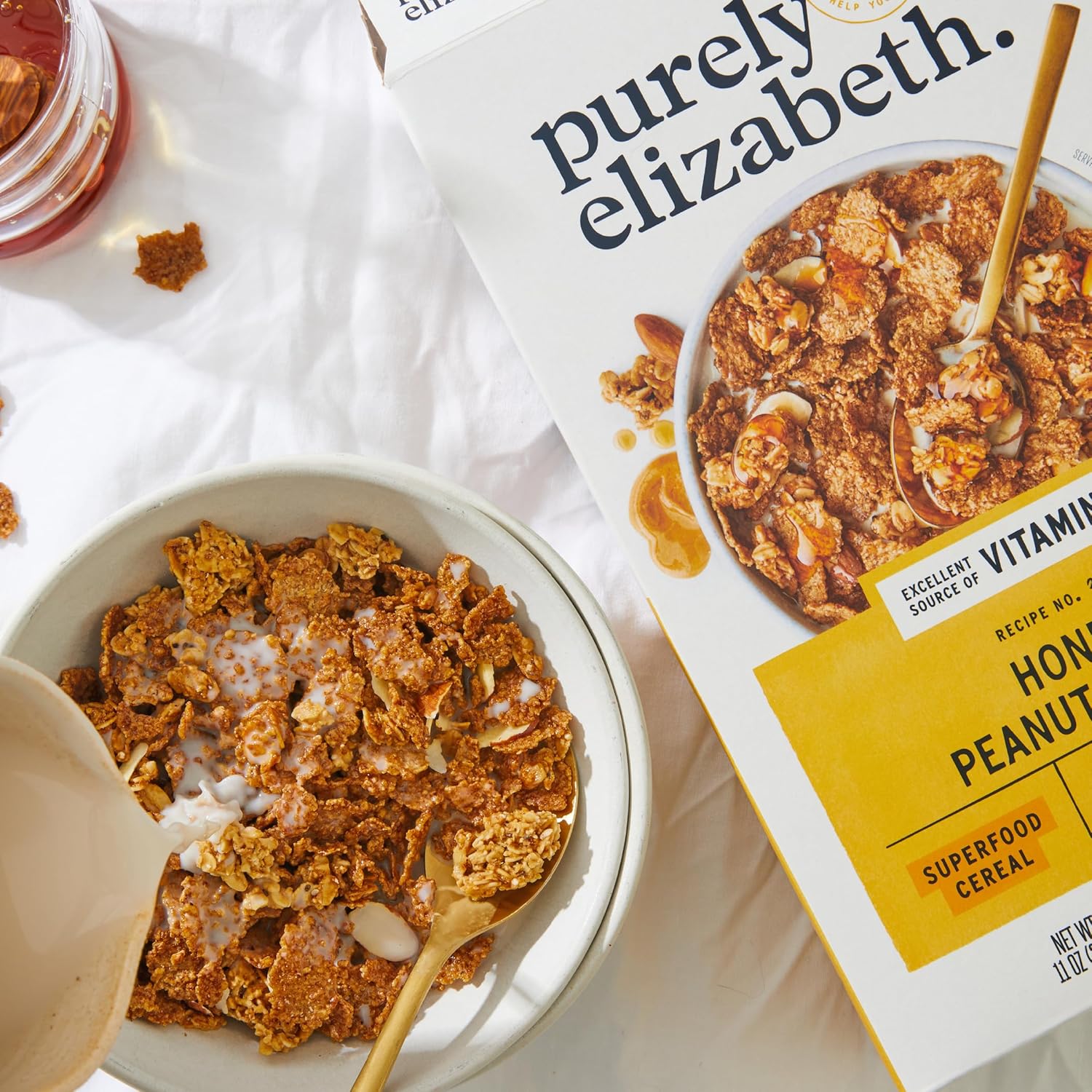 Purely_Elizabeth,_Honey_Peanut_Butter,_Superfood_Cereal_with_Vitamin_D_(1_Box,_11oz),_6g_Fiber