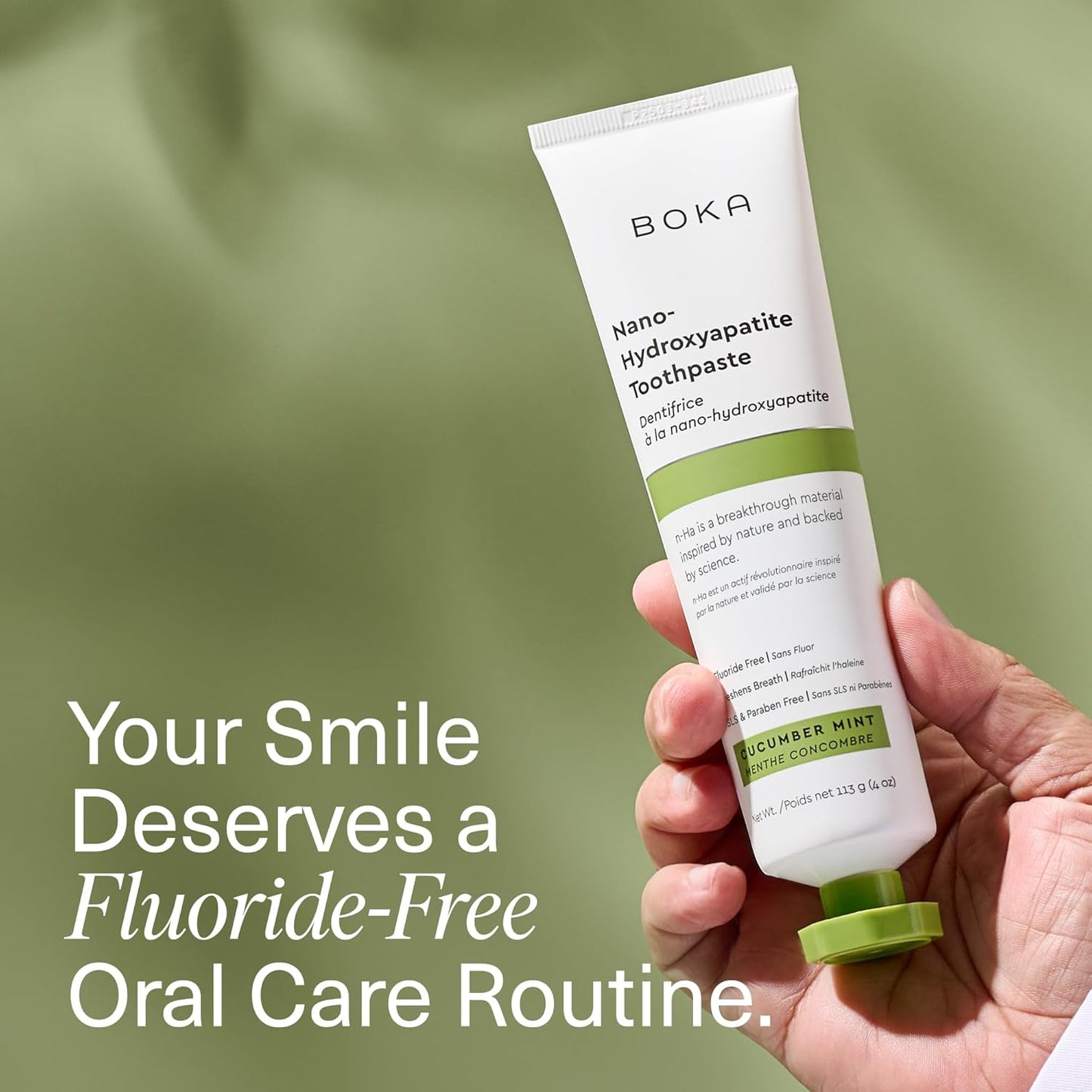 Boka_Fluoride_Free_Toothpaste,_Nano_Hydroxyapatite_Toothpaste,_Appropriate_for_Sensitive_Teeth_-_for_Adult,_Kids_Oral_Care_-_Cucumber_Mint_Flavor,_4_Fl_Oz_1Pk