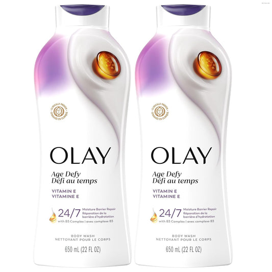 Olay_Body_Wash_for_Women,_Age_Defy_with_Vitamin_E,_24/7_Moisture_Barrier_Repair,_Hydrating_&_Cleansing_for_Visibly_Soft_Skin,_Vitamin_B3_&_Hyaluronic_Blend,_All_Skin_Types,_22_fl_oz_(Pack_of_2)