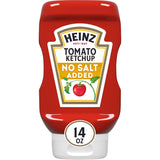 Heinz Tomato Ketchup with No Salt Added, 14 oz Bottle