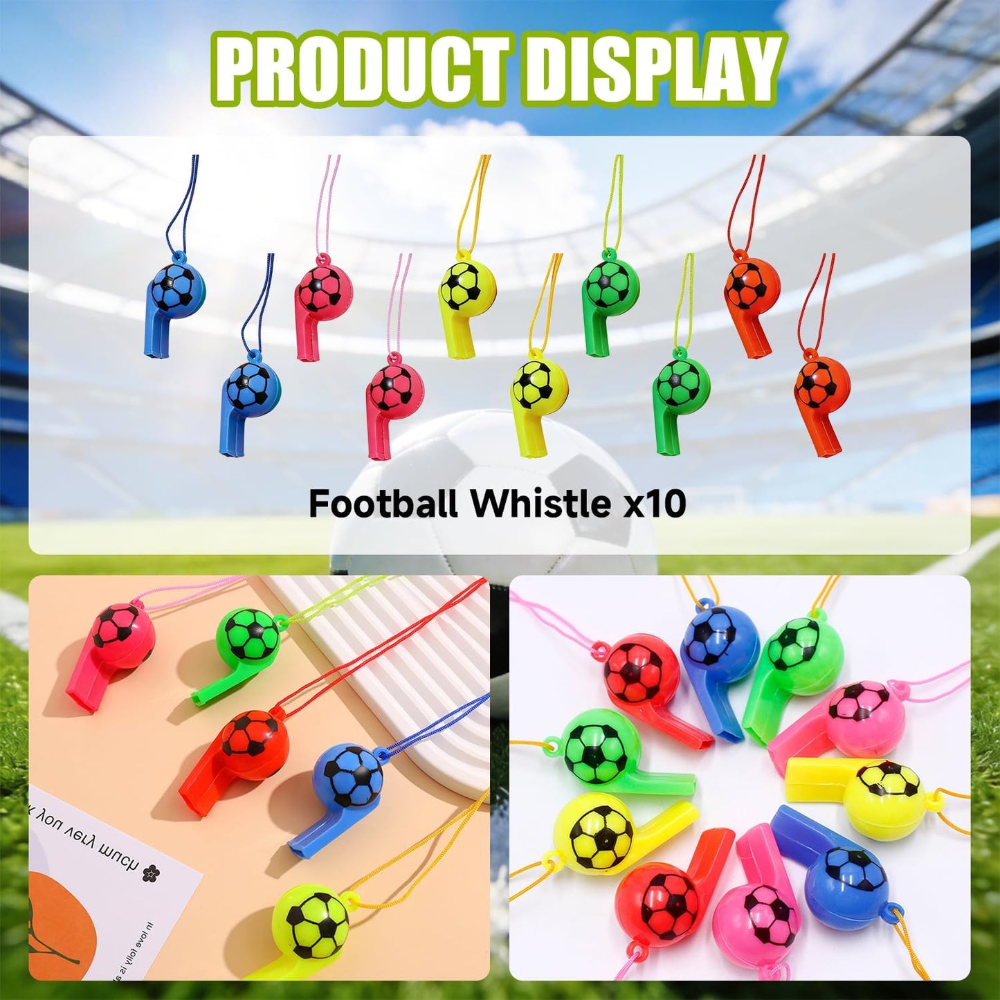 60PCS_Soccer_Party_Favors,_Soccer_Goodie_Bag_Stuffers_with_10_x_6.5_Inch_Bags_Keychain_Medal_Tattoo_Sticker_Slap_Bracelets_Whistles,_for_Kids_Soccer_Birthday_Party_Decorations_Supplies_Souvenirs