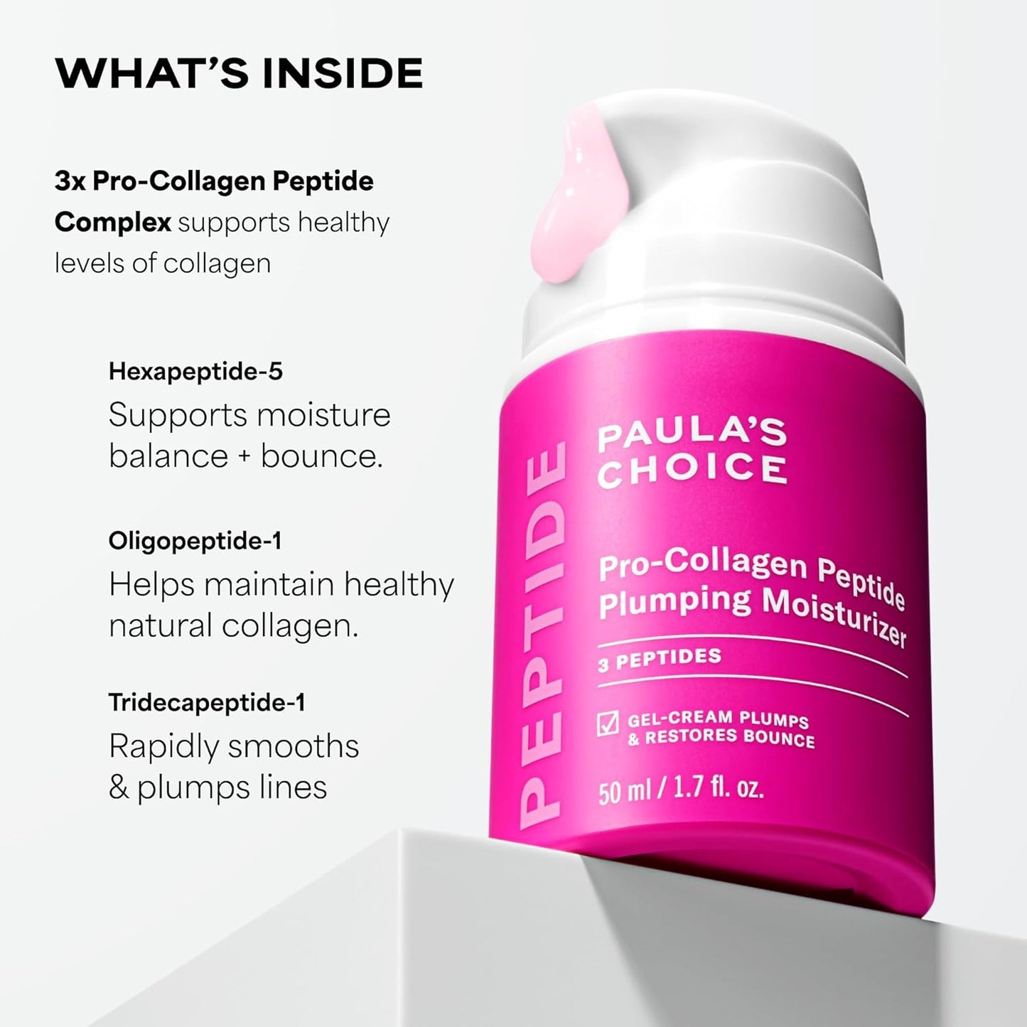 Paula's_Choice_Pro-Collagen_Peptide_Plumping_Face_Moisturizer,_Daily_Gel_Face_Cream_for_Deep_Lightweight_Hydration,_Wrinkles_&_Loss_of_Firmness,_Fragrance-Free,_1.7_Fl_Oz
