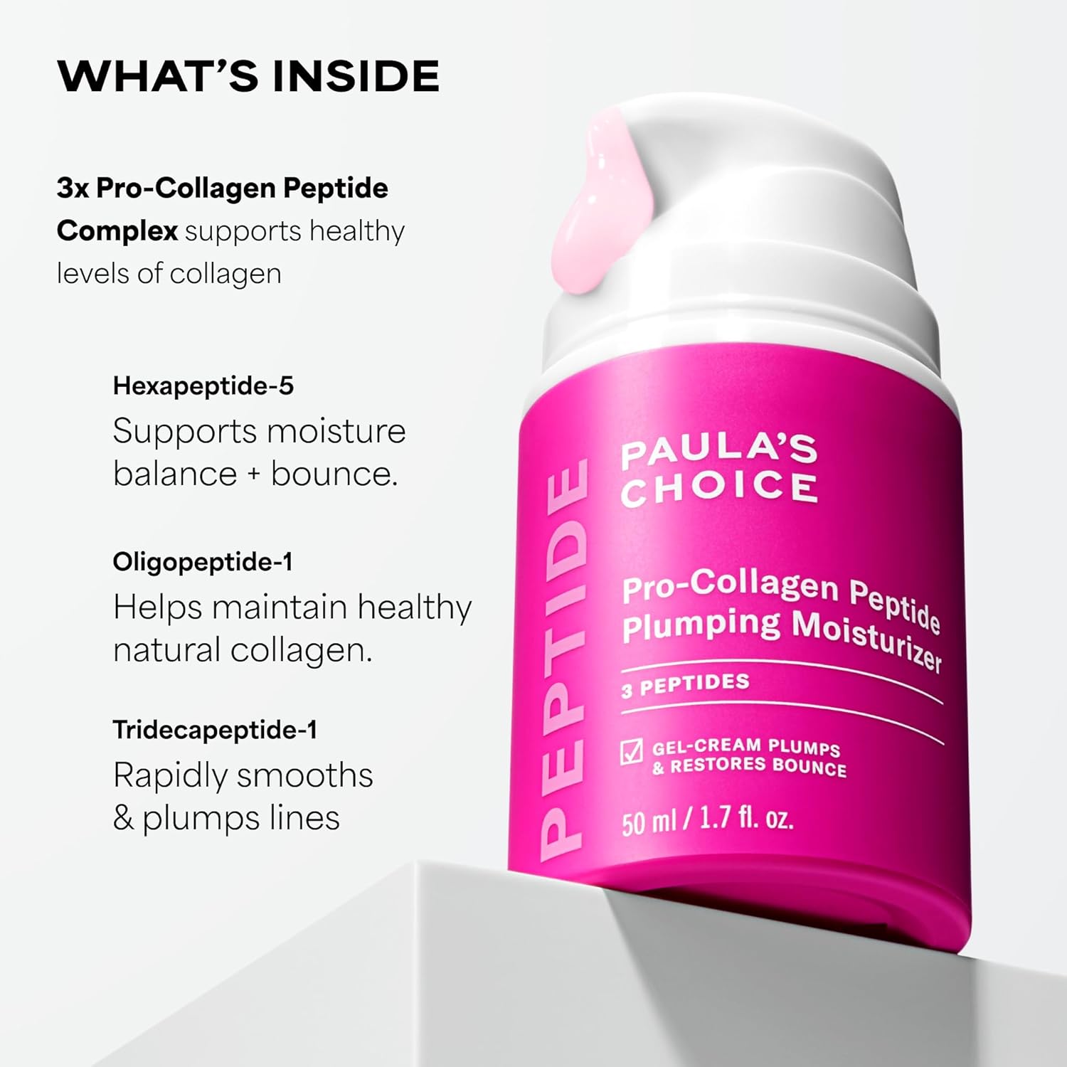 Paula's_Choice_Pro-Collagen_Peptide_Plumping_Face_Moisturizer,_Daily_Gel_Face_Cream_for_Deep_Lightweight_Hydration,_Wrinkles_&_Loss_of_Firmness,_Fragrance-Free,_1.7_Fl_Oz