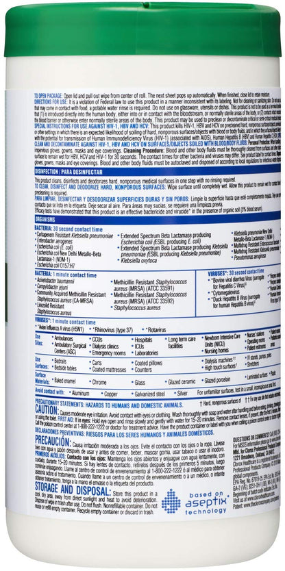 Clorox_Healthcare_Hydrogen_Peroxide_Cleaner_Disinfectant_Wipes,_6.75"_x_9",_95_Count_(Package_May_Vary)