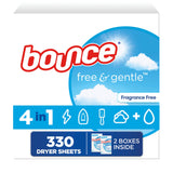 Bounce Free & Gentle Dryer Sheets, Unscented