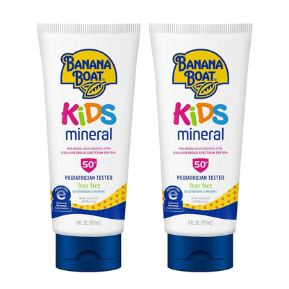 Banana_Boat_100%_Mineral_Kids_Sunscreen_Lotion_SPF_50,_Twin_Pack_|_Banana_Boat_Mineral_Sunscreen_for_Kids,_Childrens_Sunblock_SPF_50,_Oxybenzone_Free,_6Fl_Oz_each_(Pack_of_2)