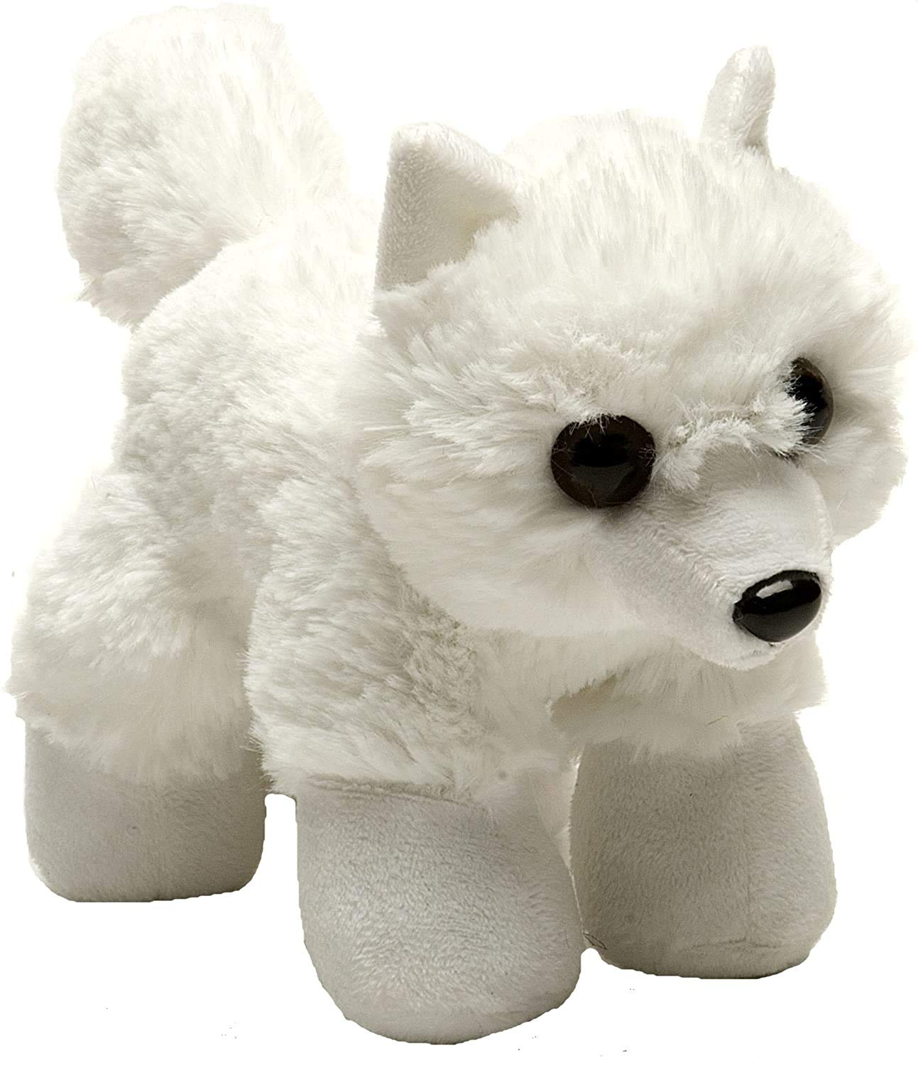Wild Republic Arctic Fox Plush, Stuffed Animal, Plush Toy, Gifts for Kids, Hug’Ems 7&amp;#34;