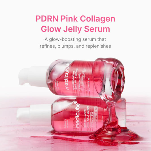 medicube_PDRN_Pink_Collagen_Glow_Jelly_Serum_|_Lightweight_Water-Jelly_For_Plump_&_Supple_Skin_|_Radiance_&_Elasticity_Care_with_PDRN,_Collagen,_Niacinamide_|_Korean_Skin_Care_1.01_fl.oz