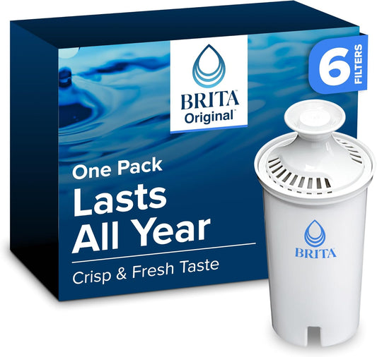 Brita_Standard_Water_Filter_for_Pitchers_and_Dispensers,_Reduces_Copper,_Cadmium_and_Mercury_Impurities,_Lasts_Two_Months_or_40_Gallons,_Includes_6_Filters_for_Pitchers
