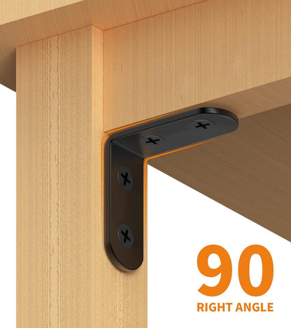 18PCS_L_Bracket_Corner_Bracket,_FATLODA_Stainless_Steel_L_Brackets_for_Shelves,_Black_Small_Right_Angle_Bracket,_Metal_Corner_Brace_for_Wood_Furniture_Cabinet_Chair_with_72PCS_Screws_(1.57x1.57_in)