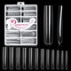240PCS Clear 3XL Square Tips
