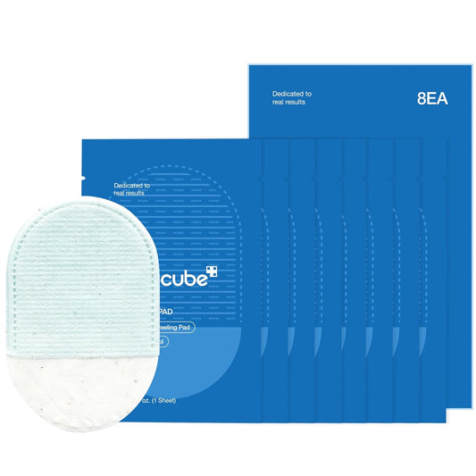 medicube_Zero_Pore_Peel_Pads_(8ea)_|_Smoothing_Mitt_for_Face_&_Body_|_Rice_Extract,_Natural_AHA_&_Panthenol_|_Double-Sided_Organic_Cotton_&_Microfiber_Pads_|_Polish_for_Smooth,_Clear_Skin