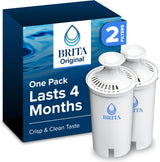 Brita Filter Replacements for Water Pitchers and Dispensers, NSF Certified to Remove 99% of Lead, 2 Count, Blue