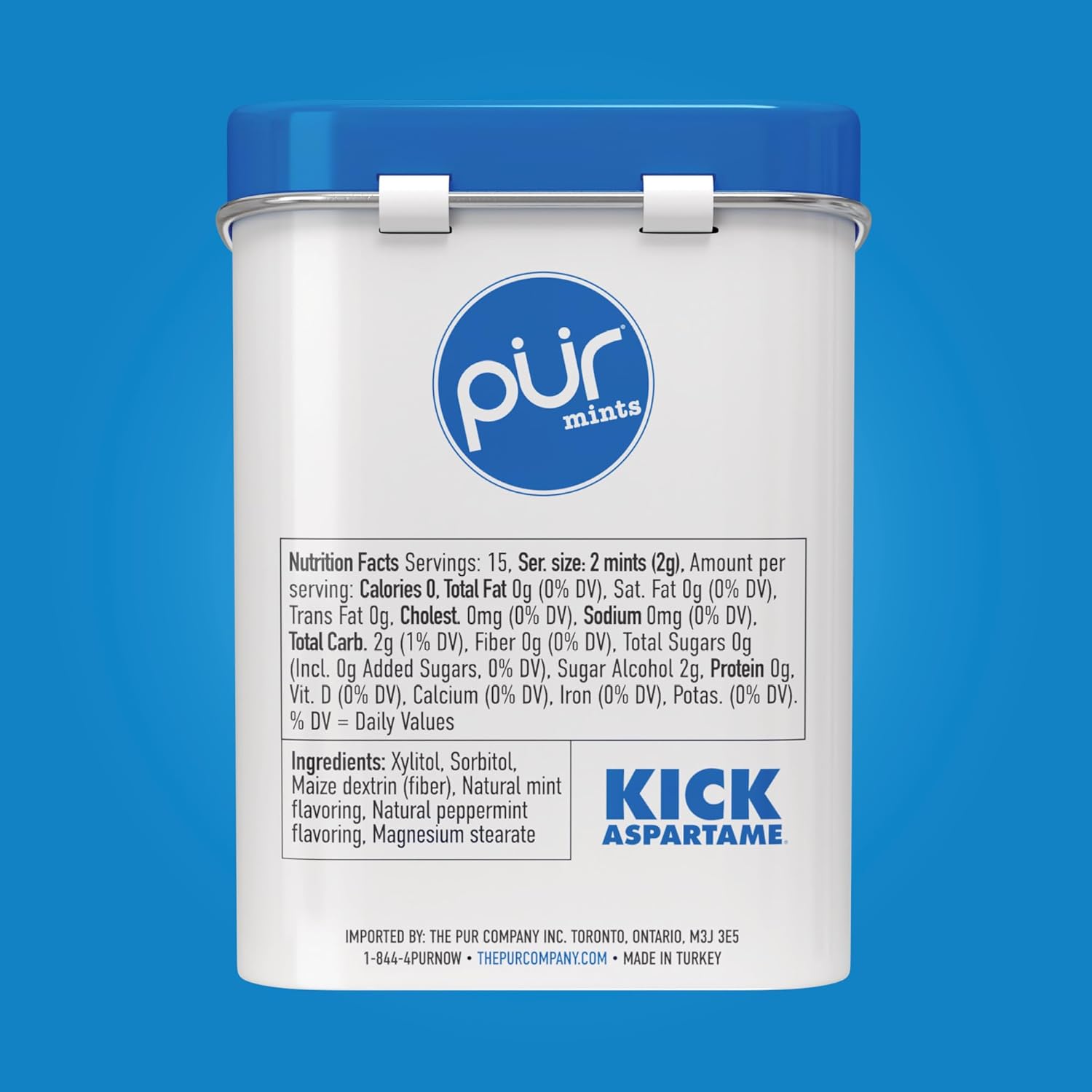 PUR_Mints_|_Aspartame_Free_Mints_|_Made_with_Xylitol_|_Sugar_Free,_Vegan,_Gluten_Free_&_Keto_Friendly_|_Natural_Peppermint_Flavored_Mints,_30_Pieces_(Pack_of_2)