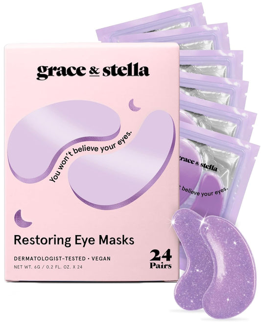 grace_&_stella_Retinol_Under_Eye_Patches_for_Puffy_Eyes_&_Dark_Circles_-_Restoring_Gel_Under_Eye_Masks_with_Hyaluronic_Acid_-_Bridesmaid_Gifts,_Birthday_Gifts_for_Women_(Purple,_24_Pairs)